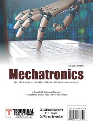Mechatronics for BE VTU Course 18 OBE & CBCS (VII - MECH -18ME744 ) - Professional Elective - 3