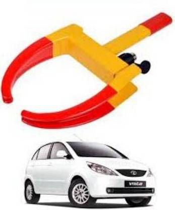 Bkulture Hi Tech Trending, 168 Heavy Duty Protective Anti-Theft Car Wheel Tyre Lock Clamp Security - Tire Clamp with Two Keys (Red & Yellow) for MLC Wheel Lock