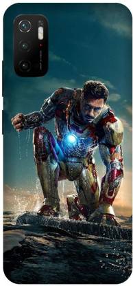UMPRINT Back Cover for Redmi Note 10T 5G Captian america, iron man Printed Back Cover