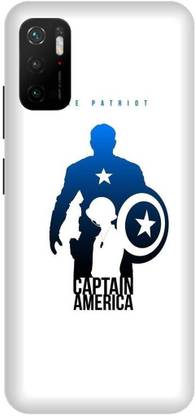 UMPRINT Back Cover for Redmi Note 10T 5G Captain America Marvel Superhero Printed Back Cover