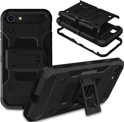 Raindrops Back Cover for iPhone SE 2 Tough Armor Triple Layer Protective Case with Kick Stand
