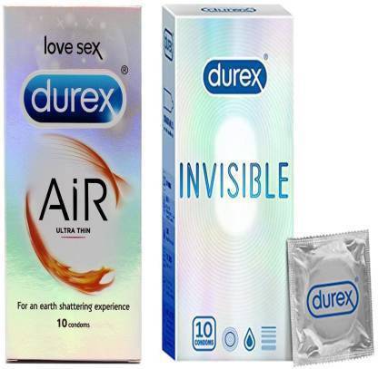 DUREX Air,Invisible Combo (Pack Of 2, 20 Sheets) Condom
