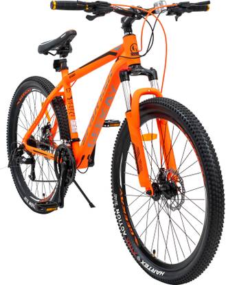 Geekay Spartan Alloy 21 Speed Gear Mountain Bicycle Lockout Fork Suspension 26 Orange 26 T (inch) Mountain Cycle