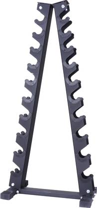 KOBO Imported A-Frame Dumbbell Rack Stand Only, 10 Tier Weight Rack for Dumbbells Adjustable Dumbbell