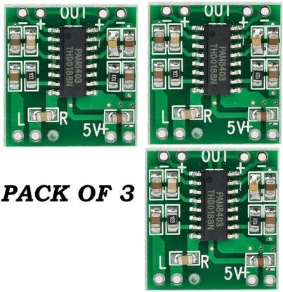 SG Flash (PACK OF 3)PAM8403 3+3 watts Mini Digital Power Amplifier Board. Electronic Components Electronic Hobby Kit
