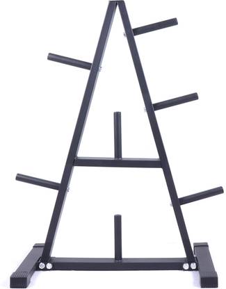 KOBO 12 kg Imported Weight Plate Rack with 7 Holders - Holds Up to 250 kgs of Weight Plates Home Gym Combo