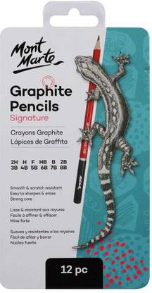Mont Marte 2H,H,F,HB,B,2B,3B,4B,5B,6B,7B,8B Graphite Pencil