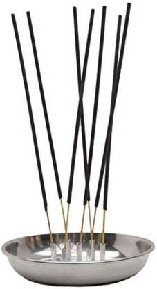 ultimate shopping network Stainless Steel Agarbatti Stand with Ash Catcher Incense Holder Steel Incense Holder Set