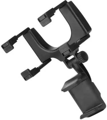 ANY KART Best Quality New Universal Car Rear View Mirror Mount Mobile Holder 360 Degree Rotation Mobile Holder with Anti-Vibration Pads Adjustable Car Mount Holder for All Mobiles Mobile Holder Mobile Holder