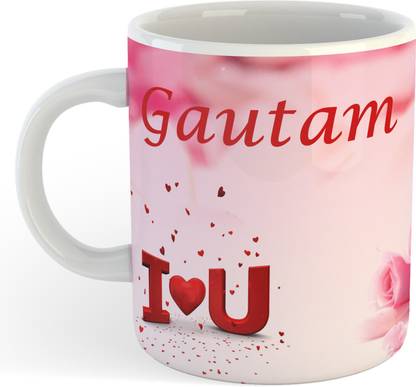 ADN21 All Day New Printed Premium I Love You Gautam Ceramic Coffee , Best Gift For Gautam etc. Ceramic Coffee Mug