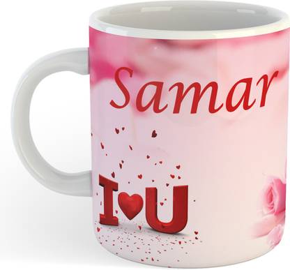 ADN21 All Day New Printed Premium I Love You Samar Ceramic Coffee , Best Gift For Samar etc. Ceramic Coffee Mug