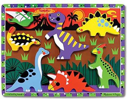 MELISSA & DOUG Dinosaur Wooden Chunky Puzzle