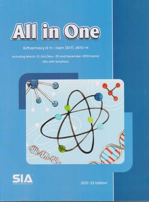 B.Pharmacy, III-Year I-Sem (R17) ALL IN ONE (JNTU-Hyderabad) Latest 2021-22 Edition