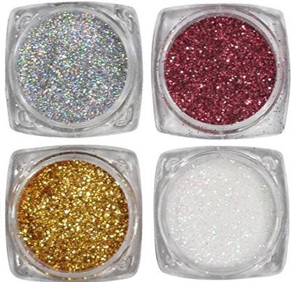 EverGlam Shimmer Glitter Eye Shadow Glitter Powder Set Nail,Face & Eye Pack of-4_aqk-4