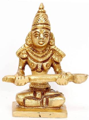 Shatavia Annapurna Murti / Lord Annapurna Devi Idol | Annapurna Idol for installing/Sthapna at home temple for Pooja and Aarti of Dev Ghar Decorative Showpiece  -  5.1 cm