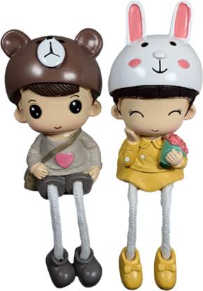 BHOOLU&GOOLU Hanging Leg Doll Showpiece – Style - 8 Decorative Showpiece  -  12 cm