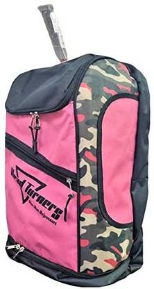 HeadTurners Pro Badminton Kitbag Backpack with Shoe Pocket (Pink Camo/Black )
