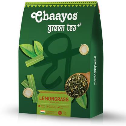 Chaayos Immunity Boosting Lemongrass Flavoured Whole Leaf Green Tea Pouch