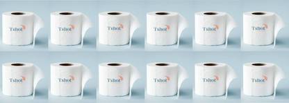 Tshot Soft Toilet Paper Roll "100% Eco Friendly" (2 PLY) Toilet Tissue Paper Roll (Pack Of 12) Toilet Paper Roll