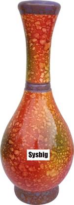 Homekrafts Handcrafted Table Top Surahi design flower vase (12 inch Height) Wooden Vase