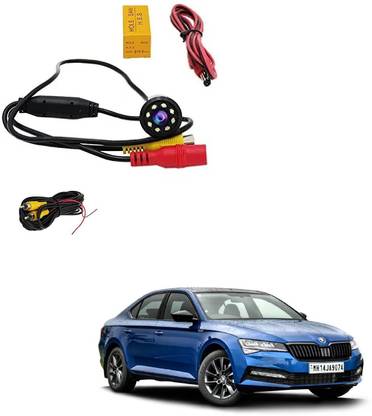 AuTO ADDiCT Reverse Parking Camera Car Rear View(Waterproof,LED,Night Vision) for Skoda Superb Reverse Assist Camera System
