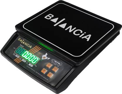 Qozent Made in India Balancia 30kg Double Display high Quality Digital Weight Machine For Kitchen/Shop With Power Adapter and 4V Re-Chargeable Battery (Platform Size- 170 x 210mm, Dual Display, On Off Memory Function, grocery, kata, taraju, shop, computer electronic vajan kata, tarazu, sabzi) /253/UQo Weighing Scale