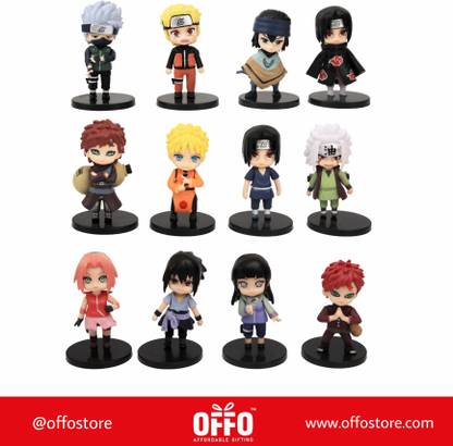 OFFO Naruto Anime Chibbi Figures [6-7 cm] For Home Decors, Office Desks and Study Table