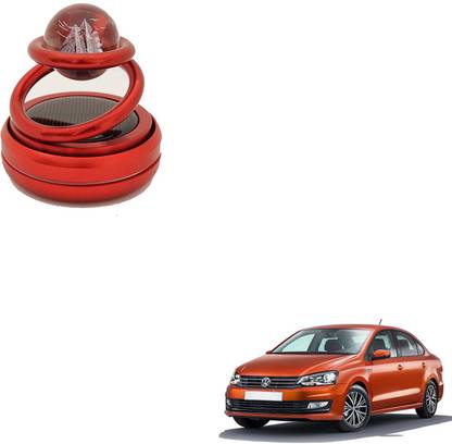 SEMAPHORE Sweet Odour Diffuser Double Ring With Glass Ball Solar Car Perfume intelligent Rotating Suspension Aromatherapy(Red) For Volkswagen Polo
