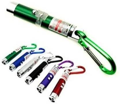 imtion ( Pack of 1 ) Laser light Pointer Torch with Emergency Hazard LED Light and Hook , XS (Multicolor)