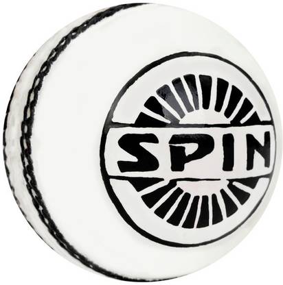 विक्की Spin Leather Ball, 2 Pcs, White, (Pack of 1) क्रिकेट लेदर बॉल