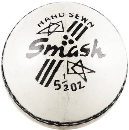 VICKY Smash Leather Ball, 4 Pcs, White, (Pack of 1) Cricket Leather Ball