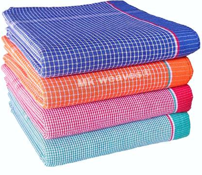 Mk weaves Cotton 350 GSM Bath, Hair, Hand, Face, Sport Gamcha Set