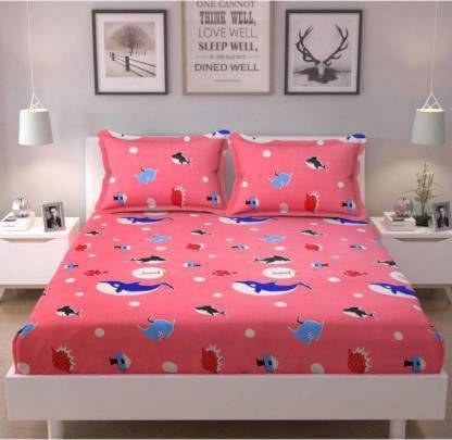 Kawi 200 TC Polycotton Queen Printed Fitted (Elastic) Bedsheet