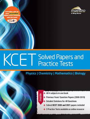 KCET Solved Papers and Practice Tests - Physics, Chemistry, Mathematics, Biology