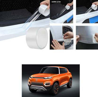 PROEDITION Car Door Transparent Seal Strip Door Edge Guard(1.9 Inch x 5metre)V138 Matte, Glossy, Chrome Maruti Universal For Car Side Garnish