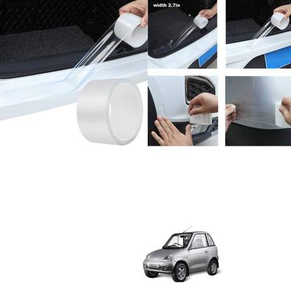 XZRTZ Car Door Transparent Seal Strip Door Edge Guard Bumper Cover Strips Entry Sill Scuff Plate Invisible Door Anti-Scratch Waterproof (1.9 Inch x 5metre)V127 Matte, Glossy, Chrome Mahindra Universal For Car Side Garnish