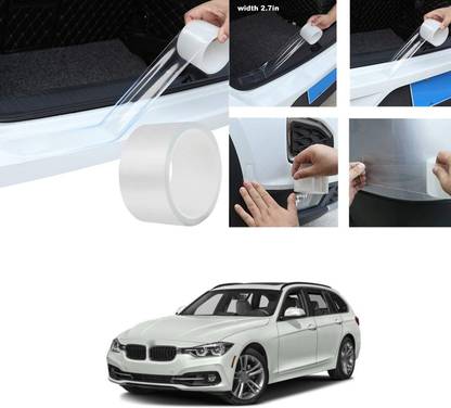 XZRTZ Car Door Transparent Seal Strip Door Edge Guard Bumper Cover Strips Entry Sill Scuff Plate Invisible Door Anti-Scratch Waterproof (1.9 Inch x 5metre)V35 Matte, Glossy, Chrome BMW 3 Series Side Garnish