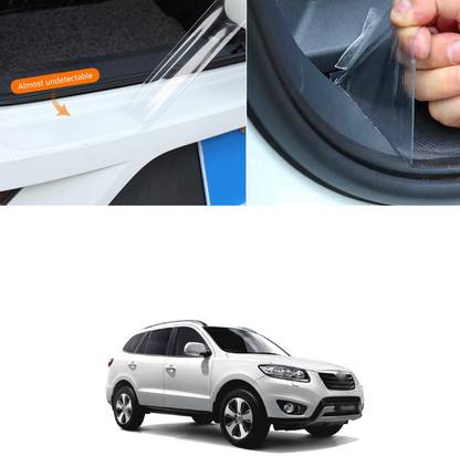 XZRTZ Car Door Transparent Seal Strip Door Edge Guard Bumper Cover Strips Entry Sill Scuff Plate Invisible Door Anti-Scratch Waterproof (1.9 Inch x 5metre)V89 Matte, Glossy, Chrome Hyundai SantaFe Side Garnish