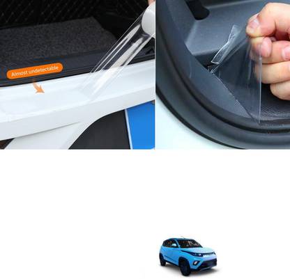 XZRTZ Car Door Transparent Seal Strip Door Edge Guard Bumper Cover Strips Entry Sill Scuff Plate Invisible Door Anti-Scratch Waterproof (1.9 Inch x 5metre)V116 Matte, Glossy, Chrome Mahindra Universal For Car Side Garnish