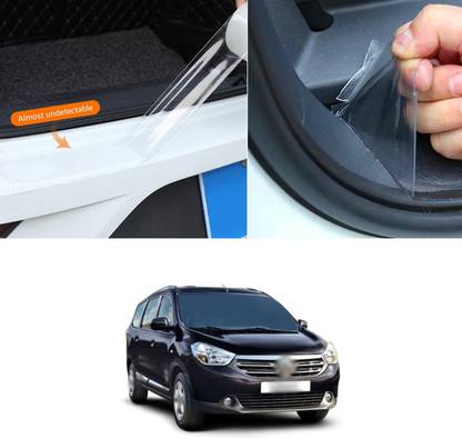 XZRTZ Car Door Transparent Seal Strip Door Edge Guard Bumper Cover Strips Entry Sill Scuff Plate Invisible Door Anti-Scratch Waterproof (1.9 Inch x 5metre)V196 Matte, Glossy, Chrome Renault Lodgy Side Garnish