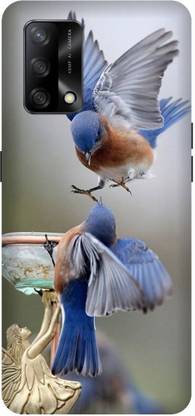UMPRINT Back Cover for Oppo F19/CPH2219 Bird Love Printed Back Cover