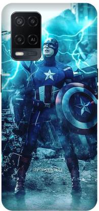 UMPRINT Back Cover for Oppo A54/CPH2239 Captain America Marve Superhero Printed Back Cover