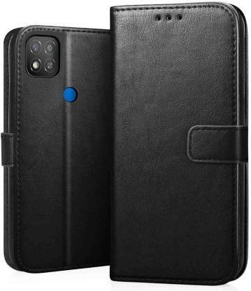 GoPerfect Flip Cover for Redmi 9 |Leather Finish Flip Cover|Inbuilt Stand & Inside Pockets