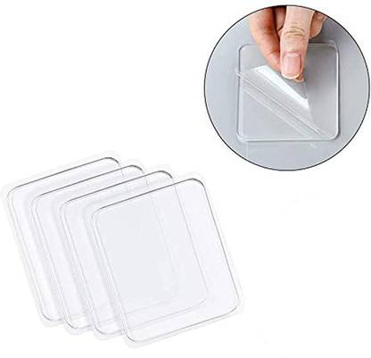 GRISHVA Two Side Adhesive Tape Wall Mounted Glue Sticker(Pack of 8)