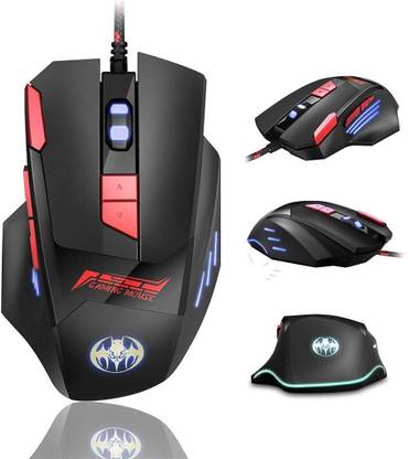MFTEK Bloodbat Backlight 6 Button USB Gaming Mouse with 3200DPI 1.5 Metre Cable Wired Ambidextrous Mechanical  Gaming Mouse