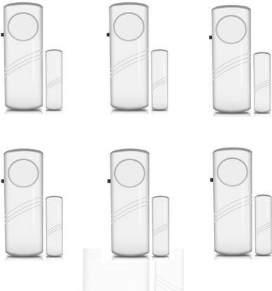 Cezo Wireless Door Window Open Alert Home Security System Siren/Alarm, Standard Size, White- Set Of 6 Door & Window Door Window Alarm