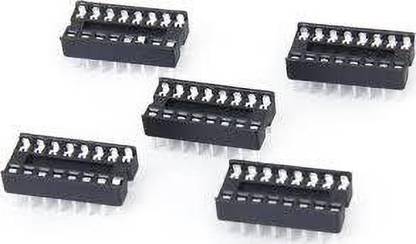 BTronics 16 Pin DIP IC Socket-Base-Connector for IC's (5 Pieces) Electronic Components Electronic Hobby Kit