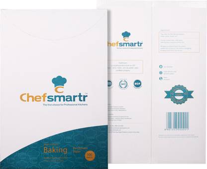 Chefsmartr Baking Parchment Paper Roll for Baking & Cooking | Cake, Sandwich, Pizza, Burger Baking | FDA Certified | Organic Fibre | Convenient | Time-saving | Fat Free Cooking | Eco-Friendly | Non-Stick | Oven Safe | Size - 40 X 60 cms | 500 precut sheets Parchment Paper