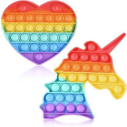 JUBLYN Pop It Fidget Toys,Push Pop Bubble Fidget Sensory Toy,Autism Special Needs Silicone Stress Relief Toy,Great Fidget Toy (Multicolor)