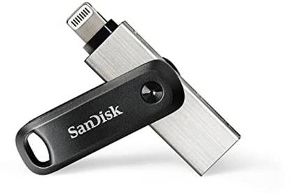 SanDisk IXPAND FLASH DRIVE GO 128 GB lightning to usb 128 GB OTG Drive Compatible with Desktop Computer, Mobile USB 3.1 Plastic, Metal Case